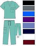 Men Women Medical Nursing Scrub Set UNISEX top pant sizes XS S M L XL 2XL