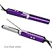 BERTA Professional Hair Straightener and Hair Curler 2 in 1 Curl & Straight Hair Flat Iron, Purple