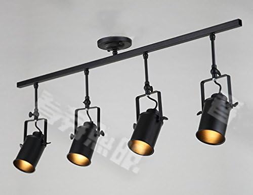 SOOFAG Industrial retro ceiling chandelier background wall lamp bar personalized clothing store installed long pole LED light source E27 living room spotlights, voltage 220v , d