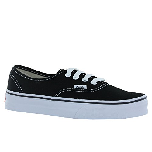 VANS Unisex Authentic Black Canvas VN000EE3BLK Mens 6, Womens 7.5