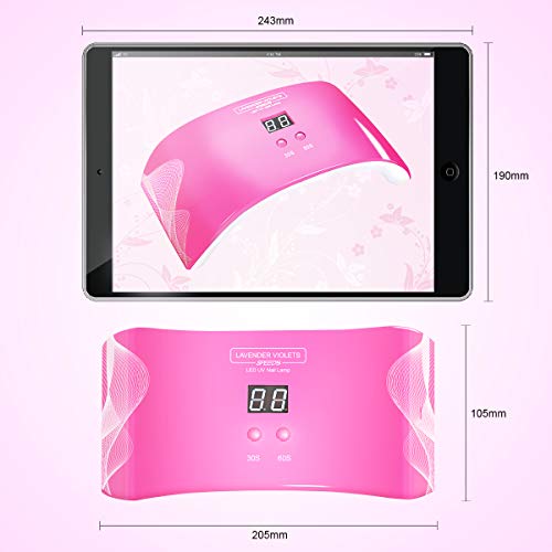 image for Lavender Violets 24W LED Nail Lamp UV Nail Light, Auto-Sensing Quick-D