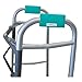 Crutcheze Walker Padded Hand Grip Covers Made in USA Moisture Wicking, Comfort, Fashion, Washable - Walker Handle Cushion - Mobility Aid Accessories (Turquoise)