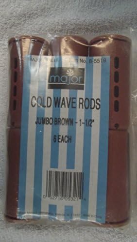 Major Advance Six Jumbo Brown 1-1/2" Cold Wave Rods