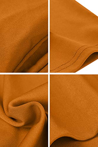 YMING Women's Dress Vintage Cocktail Dress Wedding Party Pleated Maxi Dress Bronze S - Thumbnail 3