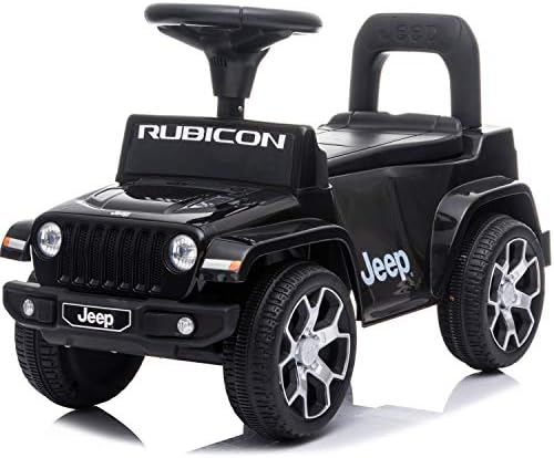足けり 乗用カー ジープ ラングラー ルビコン Jeep Wrangler Rubicon 乗用玩具 足けり車 クラクション ミュージック 乗り物 車のおもちゃ 乗物玩具 ブラック