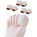 Povihome 6 Pack Gel Toe Spacer Separators(0.6'' Thick), Bunion Corrector for Overlapping Toe (1st/2nd Toe), Silicone Toe Spacers with Soft Gel Lining for Hallux & Bunion Pain Relief