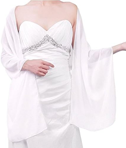 Womens Chiffon Soft Wrap Scarf Shawl for Bridal Evening