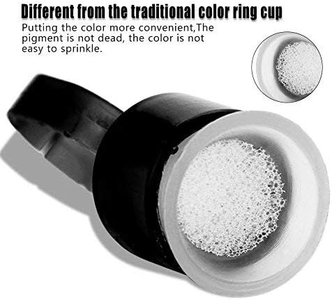 Disposable Tattoo Ink Ring Cups,Sponge Pigment Holder Ink Caps for Tattooing Small,Tattoo Ink,Tattoo Machines,Tattoo Supplies(Black 50Pcs) - Image 4