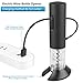 GOSCIEN Electric Wine Opener, Automatic Electric Wine Bottle Corkscrew Opener, Rechargeable Stainless Steel Cordless Electric Wine Bottle Opener Gift Set with Foil Cutter, USB Charging Cable