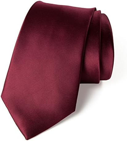 Men's Solid Color Satin Microfiber Tie, Regular and Skinny Width