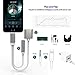 Headphones Adapter for iphone splitter audio and charge 3.5mm Jack Adapter Dongle Earphone Connector for iPhone Xs/Xs Max/XR/X（10）8/8 Plus/7/ 2 in 1 Cables Charge & Aux Audio Support iOS Latest system