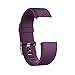 For Fitbit Charge 2 Bands, Adjustable Replacement Bands with Metal Clasp for Fitbit Charge 2 Wristbands Classic Edition Plum Large