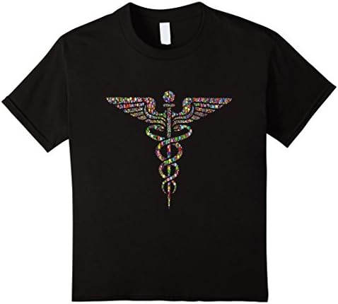 Kids Prismatic Caduceus Circles Trendy Funny Cool T-Shirt 4 Black