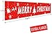 Merry Christmas Banner with Christmas tree Snowflake for Xmas Home Party Holiday Bunting Banner Garland Photo Prop Christmas Decorations Outdoor Indoor (9.8 x 1.5 feet)