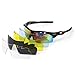 iXCC Polarized Glasses Sports Sunglasses for Men Women Cycling Running Fishing Golf with UV400 Protection, TR90 Frame and 5 Interchangeable Lenses