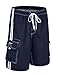 Hopgo Men's Quick Dry Beach Short Solid Color Boardshorts Swim Trunks with Mesh Lining