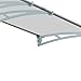 Palram-Canopia Aquila 3000 10x3 Door Awning for Door Entrance, High-End Polycarbonate Window Awning with Solar Gray Panels, UV Protection, Modern Metal Frame, Weather Resistant Overhang, DIY Exterior