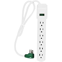 GoGreen Power GG-16103MS 6 Outlet Surge Protector w/2.5' Cord