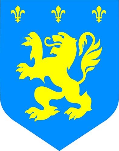 Party Deco Medieval Blue Cutouts Yellow Lion 12