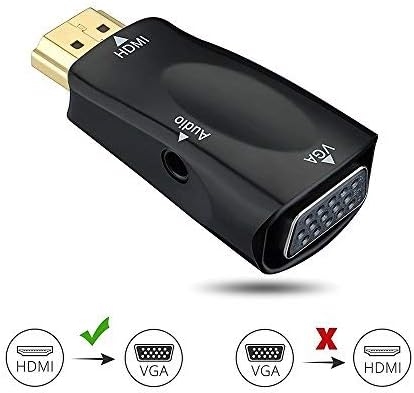 Gold Plated HDMI Male to VGA Female Video Converter Adaptor With 3.5 mm Audio Cable for PC TV Laptops and other HDMI Devices - Image 4