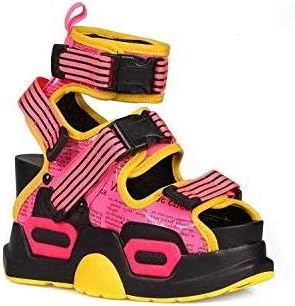 Anthony Wang Cranberry Ugly Sporty Chunky Platform Wedge Tourist Sandal
