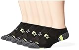 Starter Men's 6-Pack Athletic No-Show Socks, Amazon Exclusive, Black, Large (Shoe Size 9-12)