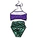 Little Girls 2 Pcs Princess Mermaid Tail Swimmable Costumes Bikini Set Swimwear, Purple and Green, Large / 4-5 Years