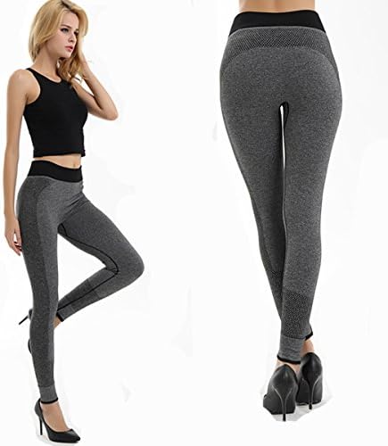 Edove Women Contrast Color Yoga Pants Capris Activewear Exercise Running Leggings Ankle Tights