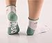 Yingdi Copper padded cushion Socks for Women - Moisture Wicking and Antimicrobial Pink and Green Pack of 2 Pairs