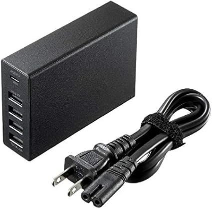 Amazon サンワサプライ Usb Power Delivery対応ac充電器 5ポート 合計60w Usb Type C 1ポート Usb Aタイプ 4ポート ブラック Aca Pd57bk サンワサプライ Ac式充電器