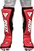 RDX Shin Guards for Kickboxing, Muay Thai, MMA Training and Fighting, Maya Hide Leather Instep Leg Protective Gear, Protector Pads for Martial Arts, Sparring, BJJ and Boxing