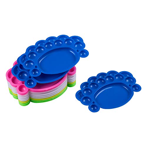 Paint Trays for Kids - Paint Palettes Holders Plastic for Painting Craft Art Rock Project Cupcake Decorating, 12 Pack - Thumbnail 3