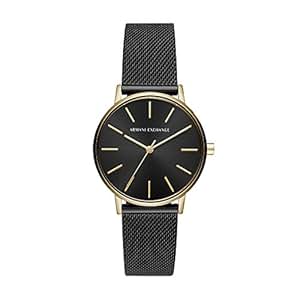 Amazon.com: Armani Exchange Women's Black Stainless Steel Watch AX5548 ...