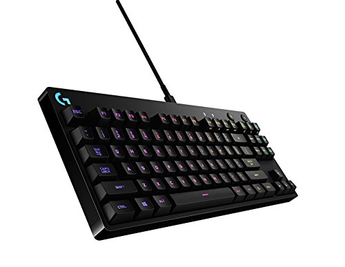 Logitech G Pro Mechanical Gaming Keyboard, 16.8 Million Colors RGB Backlit Keys, Ultra Portable Design, Detachable Micro USB Cable(Renewed)