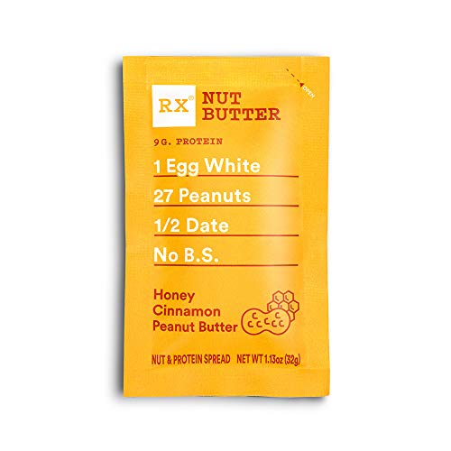 RX Nut Butter Peanut Butter, Honey Cinnamon, Delicious Flavor, 11.3oz Box (10 Count)