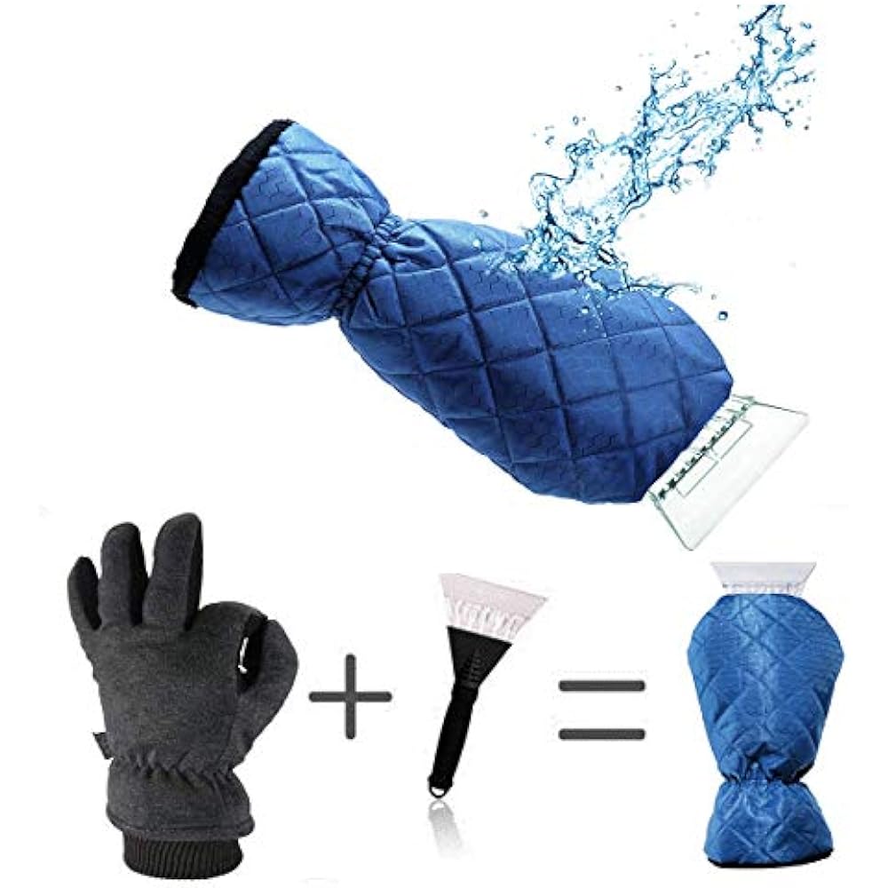Ice Scraper Mitt For Car Windshield Snow Scrapers With Waterproof Glove