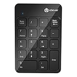 iClever IC-KP02 2.4G Wireless Ultra Slim Numeric Keypad with Li-ion Battery Built In, Black