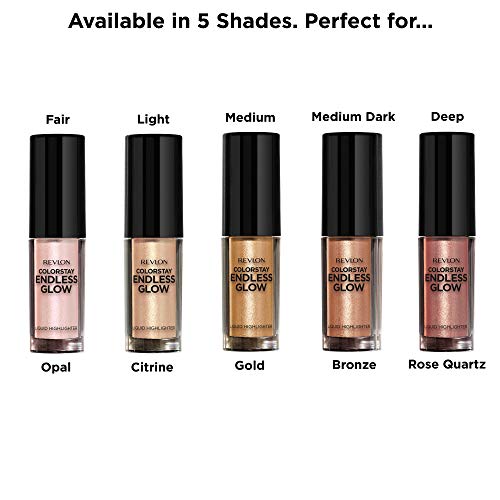 Revlon Colorstay Endless Glow Liquid Highlighter, Citrine, 0.3 Ounce - Thumbnail 5