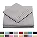 Cosy House Collection Everyday 1500 Series Bed Sheet Set - Ultra Soft & Cool Hotel Bedding - Deep Pocket - Wrinkle, Stain and Fade Resistant - 4 Piece Set (Cal King, Silver)