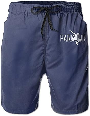 Parkour Art Men's Beach Shorts Beach Trunks Summer Tropical Quick Dry Sports Shorts Size L Customize Practical