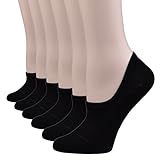 Fitu Women's 6 Pairs Cotton No Show Liner Socks Non Slip Low Cut