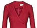 MUXXN Women's Peplum Split Stretchy Bandage Pencil Dress (Burgundy XL)
