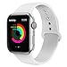 AdMaster Silicone Compatible for Apple Watch Band and Replacement Sport iwatch Accessories Bands Series 4 3 2 1 White 38mm/40mm S/M