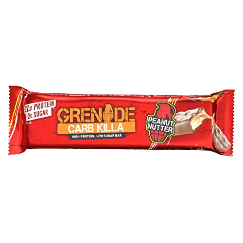 Grenade GREN68 Carb Killa Peanut Nutter Proteinreep, 12 x 60g, Box mit 12 Bars - Afbeelding 3