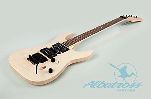 Albatross Guitars | Solid Mahogany Body Flamed Maple Veneer | Bolt On Neck | DIY Electric Guitar Kit G835