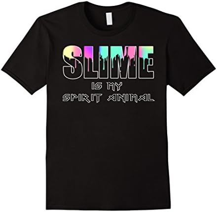 Men's Slime Is My Spirit Animal Dripping Slimey Shirt XL Black