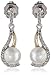 Amazon Collection Sterling Silver and 14k Yellow Gold Freshwater Cultured Pearl and Diamond Earrings (0.11 cttw)