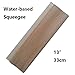 INTBUYING Screen Printing Squeegee Ink Squeegee Wooden Water Scraper 65 Durometer 13nches Long 4 inches Wide with Rubber Blade and Wooden Handle