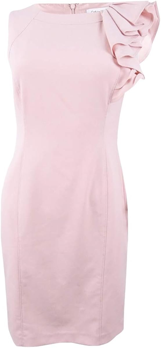 calvin klein petal sleeve sheath dress