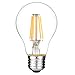 (3-PACK) 8-Watt LED Dimmable Vinatge Filament 75 Watt Equivalent Warm White A19 Light Bulbs, UL-Listed